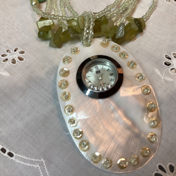 Helly Hansen WATCH in handcrafted natural stone necklace, EUC - Picture 9 of 16